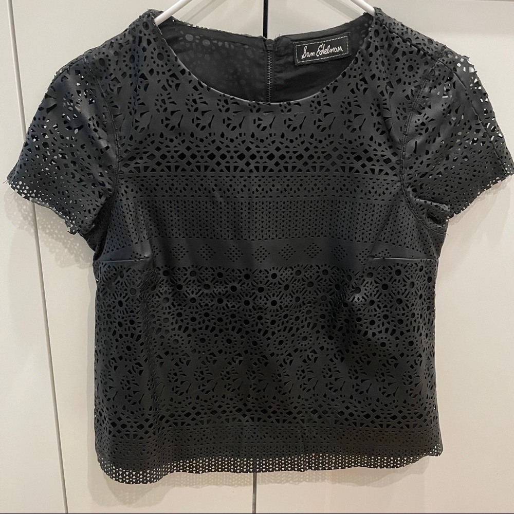 Sam Edelman Faux Leather T Shirt